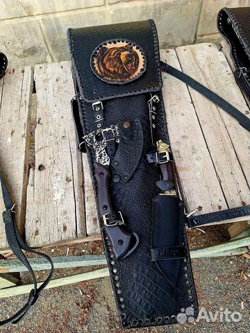 Набор шампуров в кожаном чехле «Медведь» купить с доставкой Набор шампуров в кожаном чехле «Медведь»