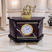 Ручная работа: Каминные часы «Качалка» из яшмы и долерита — фотография 1