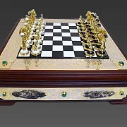 Шахматы «Баталия» из мрамора и долерита — необычный подарок — фотография 3