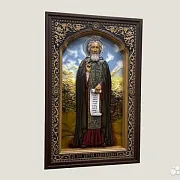 Икона резная Святой Сергий Радонежский в подарок — фотография 2