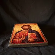 Икона "Христос Вседержитель" + подставка — оригинальный подарок — фотография 6