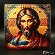 В подарок: Икона "Христос Вседержитель" дерево, ручная работа — фотография 4