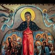 Икона "Покров Пресвятой Богородицы" Старение — оригинальный подарок — фотография 4