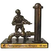 Бронзовая статуэтка «Газовик», арт. z2130 — необычный подарок — фотография 2
