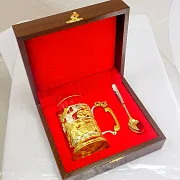 Латунный подстаканник «Полиция» — необычный подарок — фотография 4
