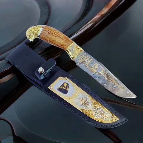 На память: Дамасский нож «Сокол» №8