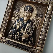 В подарок: Резная Икона из дерева. Святой Николай Чудотворец — фотография 3