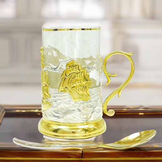 Подстаканник "Корабли" купить с доставкой Подстаканник "Корабли"