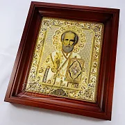 Икона Николая Чудотворца /в киоте/. Златоуст — необычный подарок — фотография 7