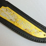 Украшенный дамасский нож №1 — оригинальный подарок — фотография 8