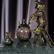 Фигурка «Гном-химик» на змеевике — оригинальный подарок — фотография 1