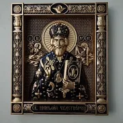 В подарок: Резная Икона из дерева. Святой Николай Чудотворец — фотография 1