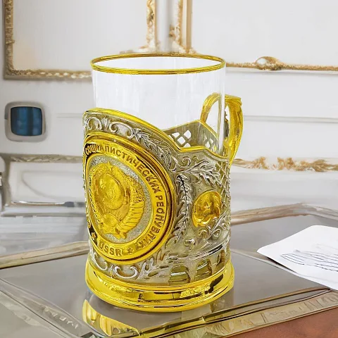 Бронзовый подстаканник «USSR» — красивый подарок