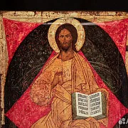 На память: Икона деревянная "Спас в Силах" — фотография 2