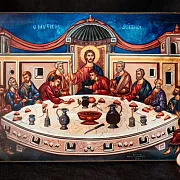 Икона авторская "Тайная вечеря" Дерево — оригинальный подарок — фотография 1
