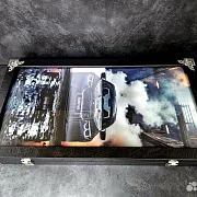 Нарды под стеклом «BMW M5 Ангельские глазки» — оригинальный подарок — фотография 3