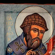 В подарок: Икона Спиридона Тримифунтского. Дерево — фотография 5