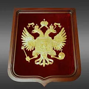 Панно «Герб России» на деревянной основе в подарок — фотография 3