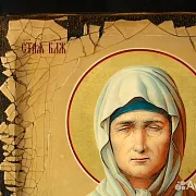 "Святая Блаженная Матрона Московская" икона дерево — необычный подарок — фотография 4