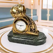 Настольные часы с бронзовым литейным ковшом — красивый подарок — фотография 1