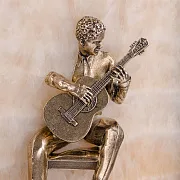 Бронзовая картина «Гитарист» в подарок — фотография 3