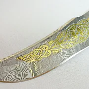 Дамасский нож «Соколиный глаз» №6 — оригинальный подарок — фотография 3