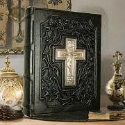Евангелие — книга в кожаном переплёте — оригинальный подарок — фотография 1